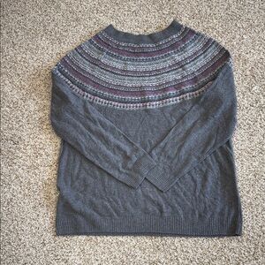 J. Jill Gray and Purple Women's Sweater